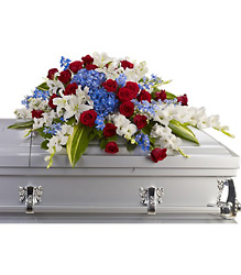 Distinguished Service Casket Spray from Visser's Florist and Greenhouses in Anaheim, CA